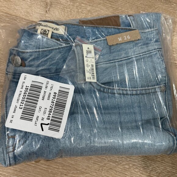 NWT Madewell Low-Slung Straight Jeans - Size 26 - Picture 5 of 5